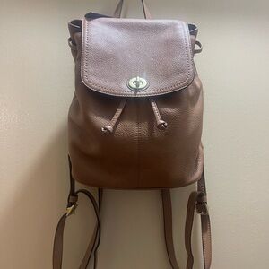 Coach Brown Leather Backpack